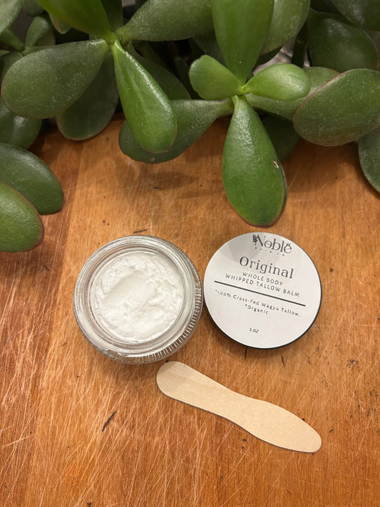 Non-toxic whipped tallow skincare for glowing, hydrated skin
