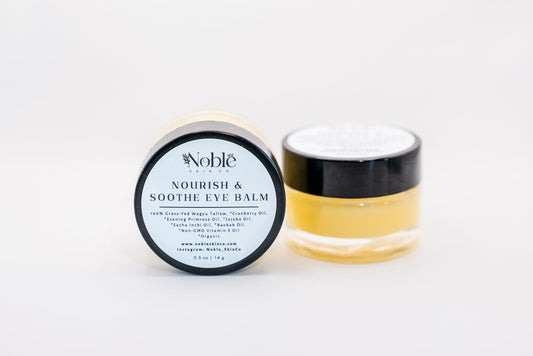 Noble Skin Co. Nourish & Soothe Eye Balm — organic eye balm for dry, flaky, and irritated eyelids made with grass-fed tallow and organic oils