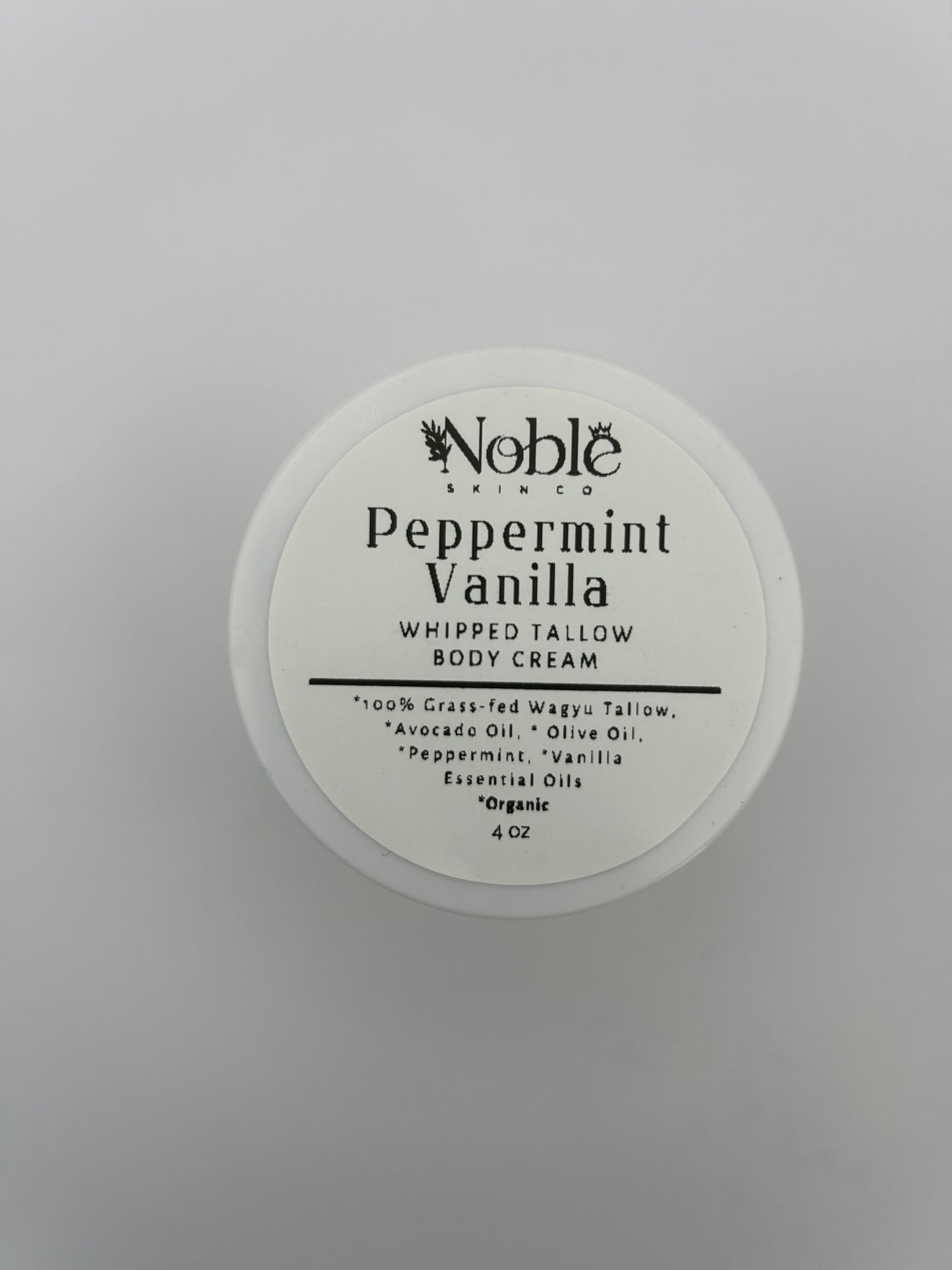 Peppermint Vanilla Whipped Tallow Body Cream