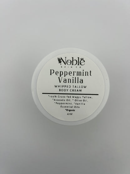 Peppermint Vanilla Whipped Tallow Body Cream