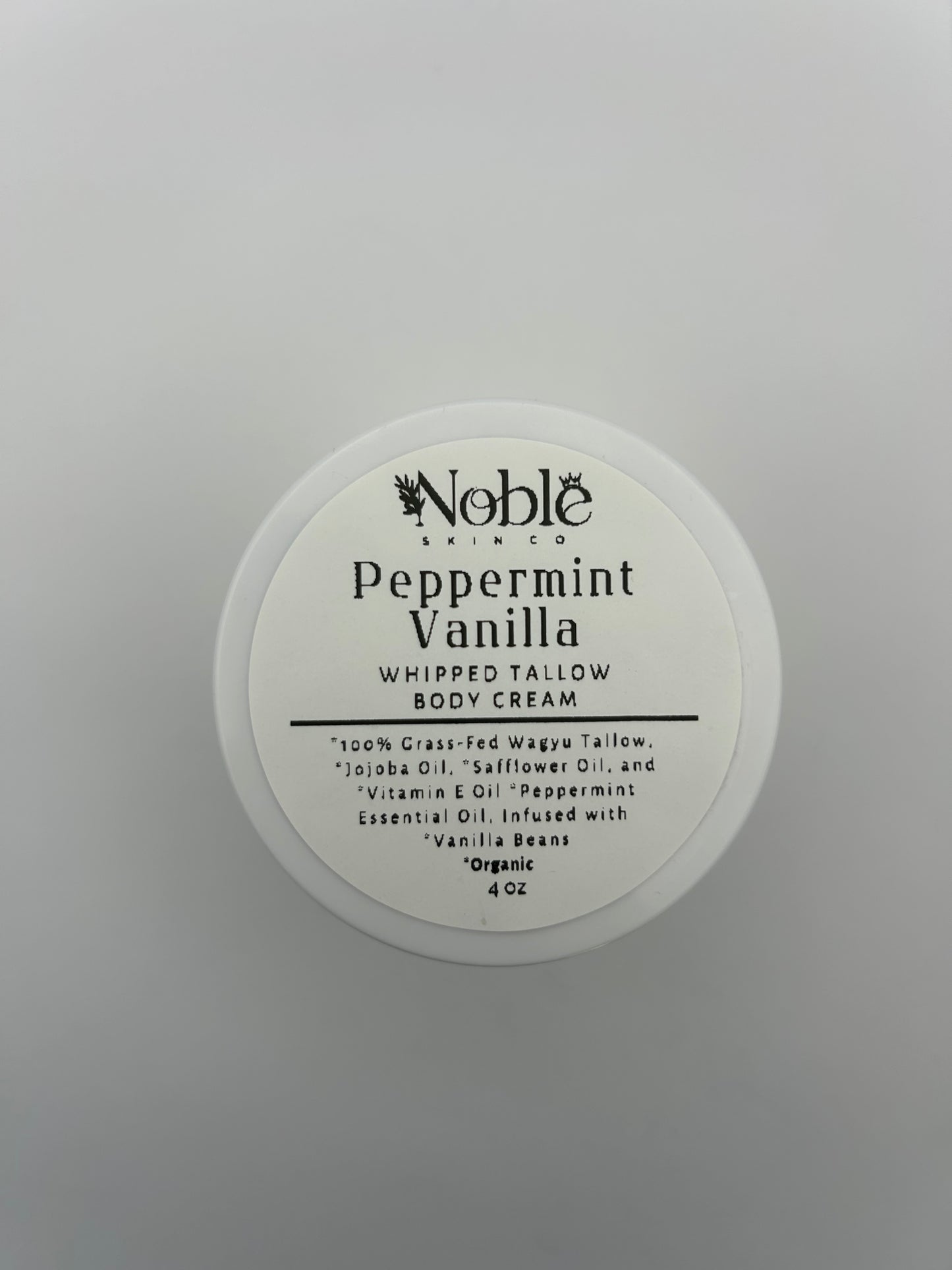 Peppermint Vanilla Whipped Tallow Body Cream