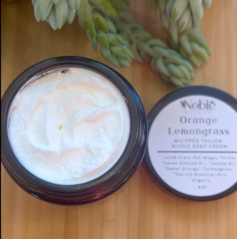 Orange Lemongrass Whipped Tallow Whole Body Cream