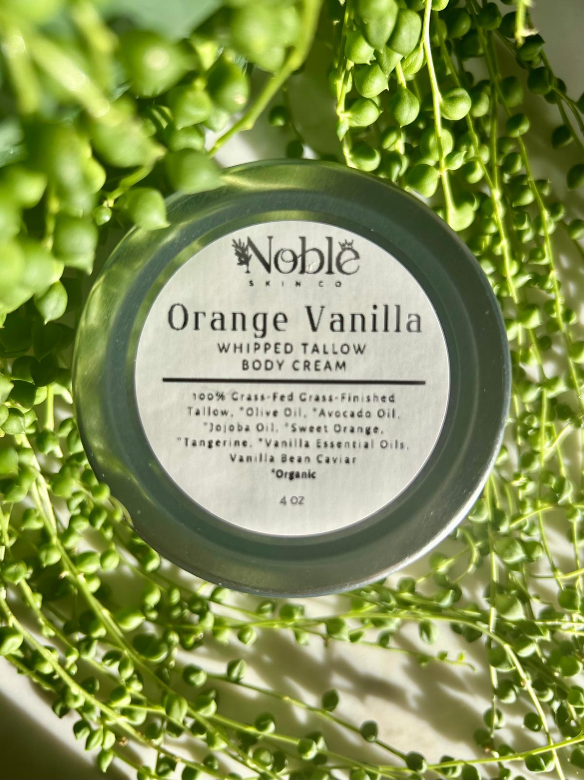 Orange Vanilla Whipped Face & Body Cream (Grass-Finished)