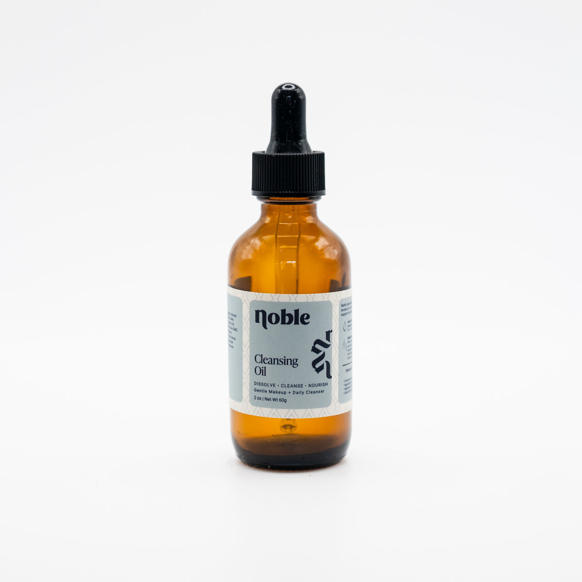 Noble Skin Co. Cleansing Oil 2 oz amber dropper bottle