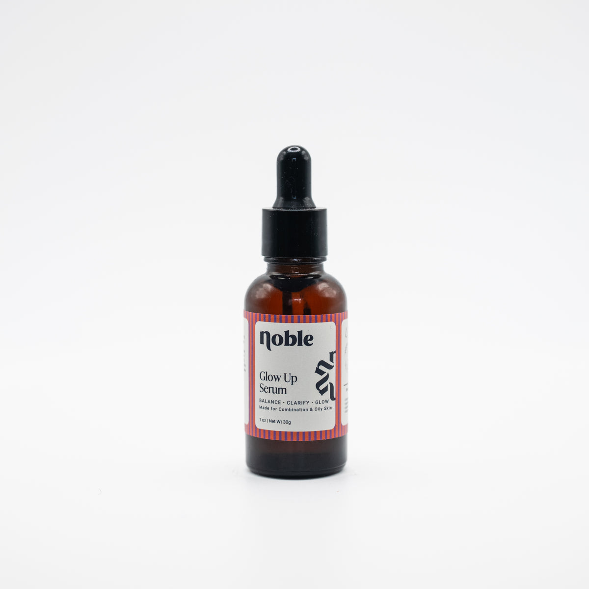 Noble Skin Co. Glow Up Serum 1 oz amber dropper bottle