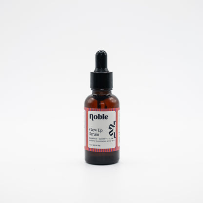 Noble Skin Co. Glow Up Serum 1 oz amber dropper bottle