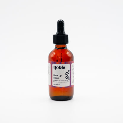 Noble Skin Co. Glow Up Serum 2 oz amber dropper bottle