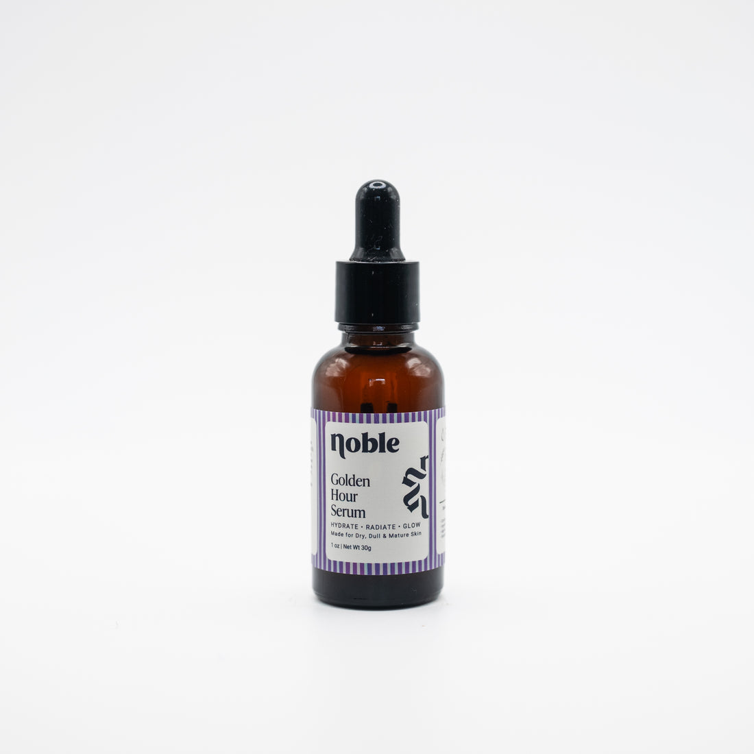 Noble Skin Co. Golden Hour Serum 1 oz amber dropper bottle