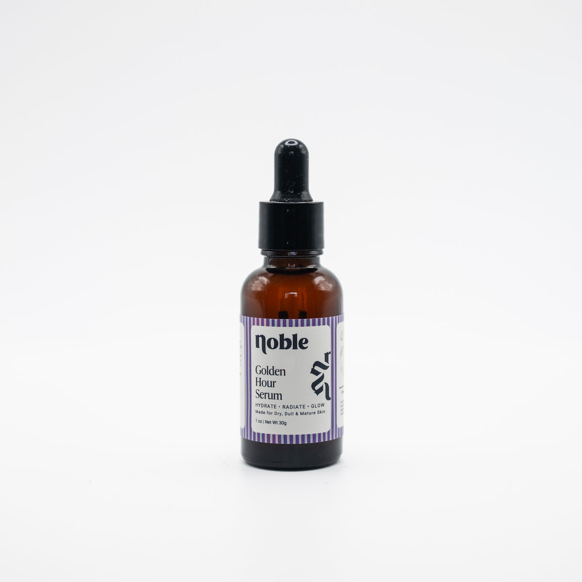 Noble Skin Co. Golden Hour Serum 1 oz amber dropper bottle