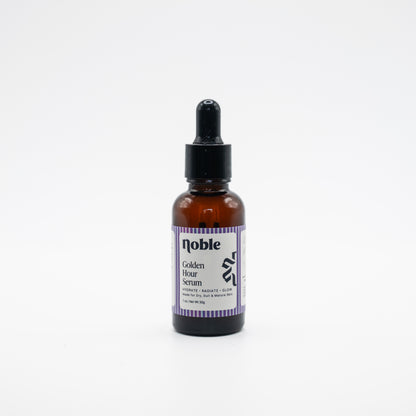 Noble Skin Co. Golden Hour Serum 1 oz amber dropper bottle