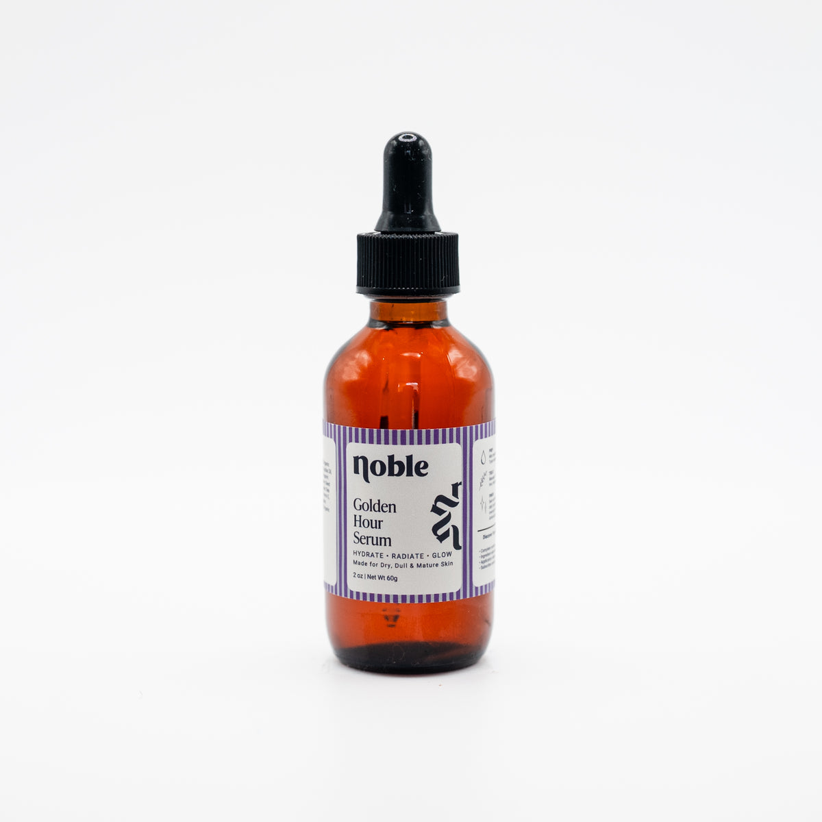 Noble Skin Co. Golden Hour Serum 2 oz amber dropper bottle