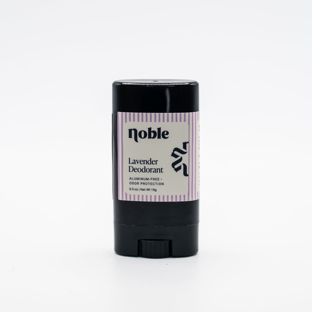 Noble Skin Co. Lavender Deodorant 0.5 oz black travel stick with cap