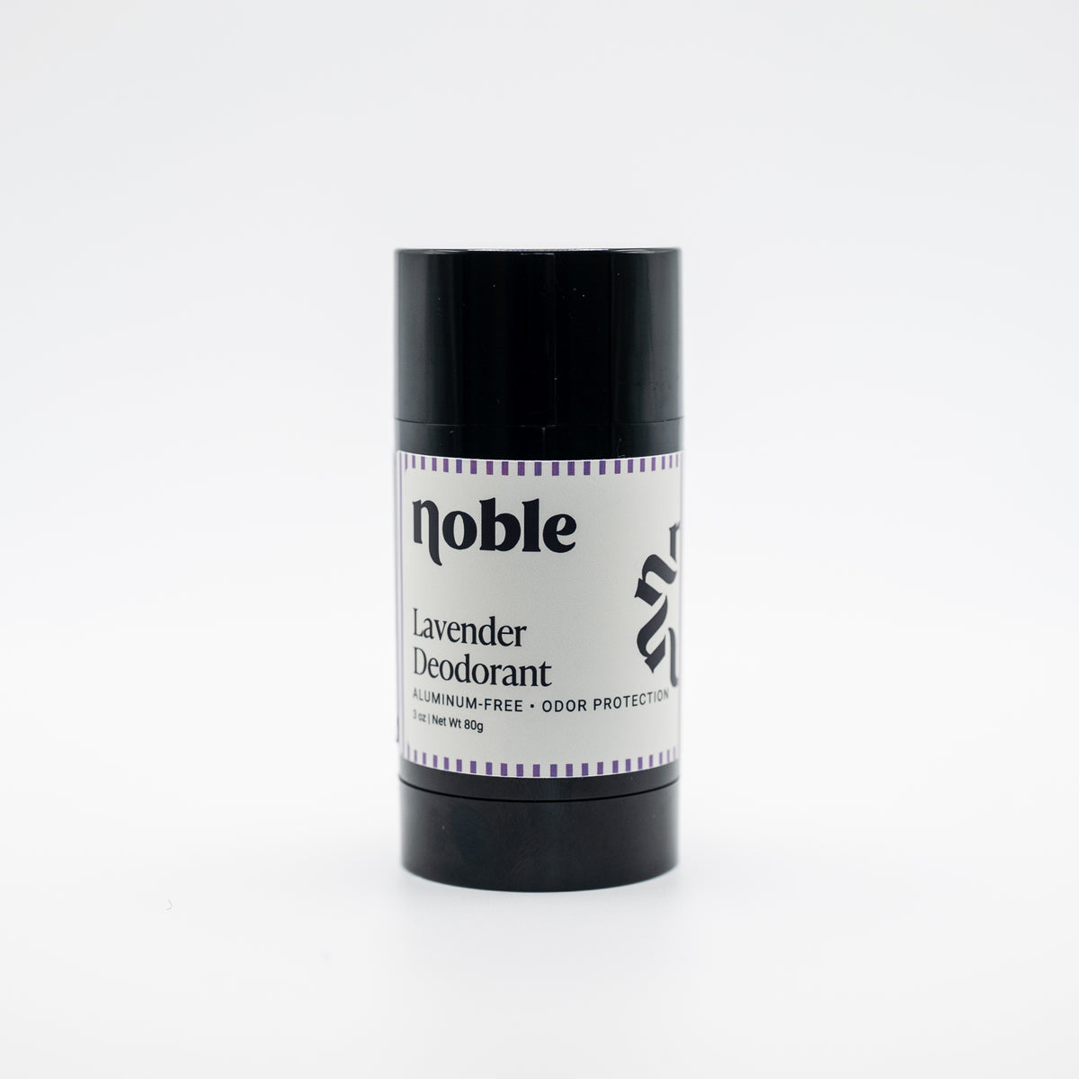 Noble Skin Co. Lavender Deodorant 3 oz black stick with cap