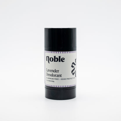 Noble Skin Co. Lavender Deodorant 3 oz black stick with cap