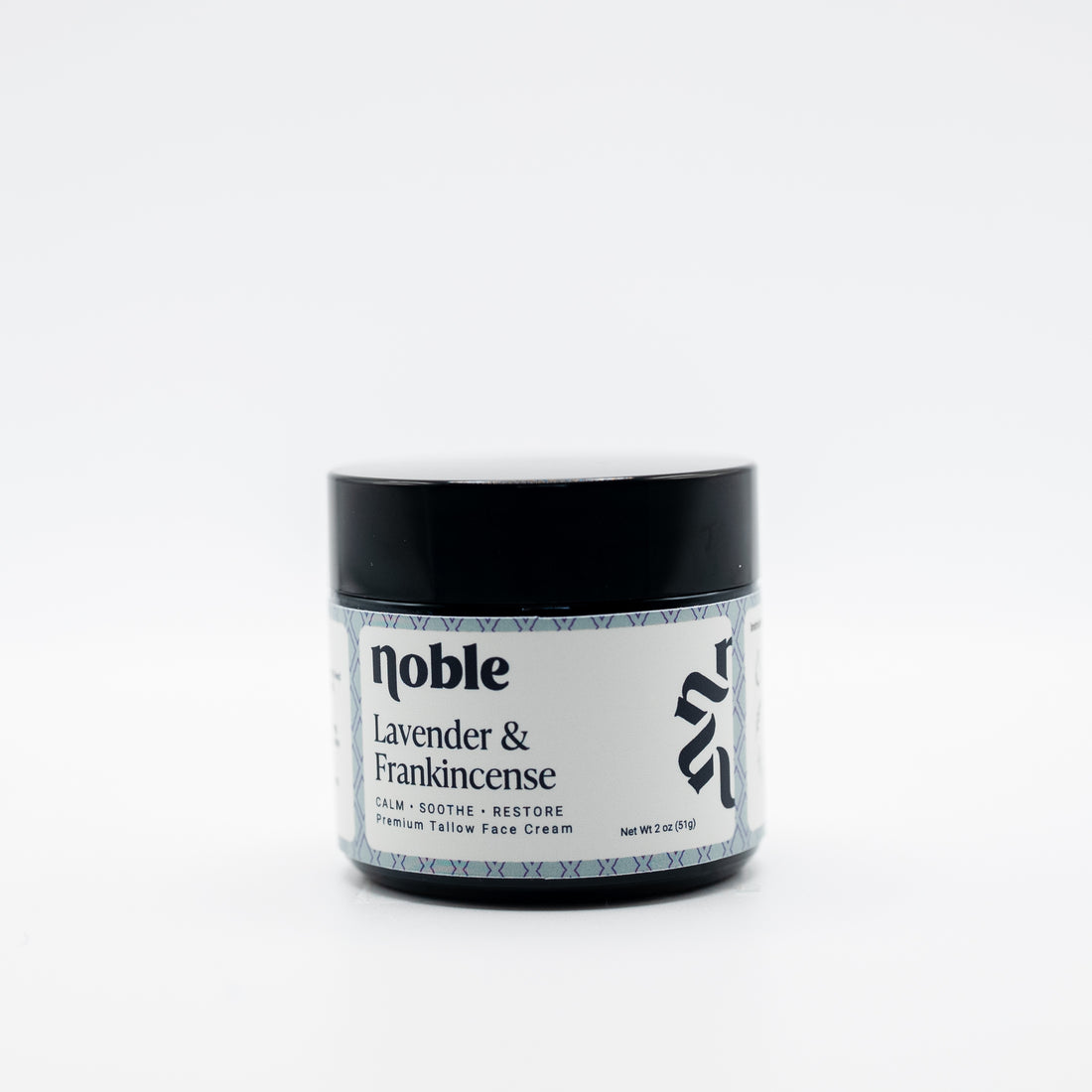 Noble Skin Co. Lavender &amp; Frankincense 2 oz amber jar with black lid