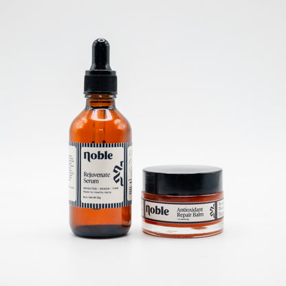 Noble Skin Co. Rejuvenate Face Serum 2 oz and Antioxidant Repair Balm 1 oz