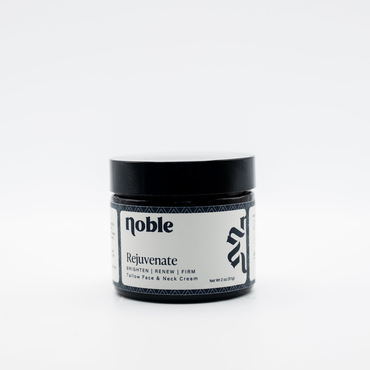 Noble Skin Co. Rejuvenate Face Cream 2 oz amber jar with black lid