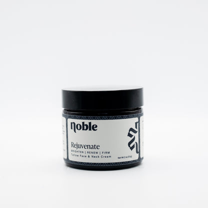 Noble Skin Co. Rejuvenate Face Cream 2 oz amber jar with black lid