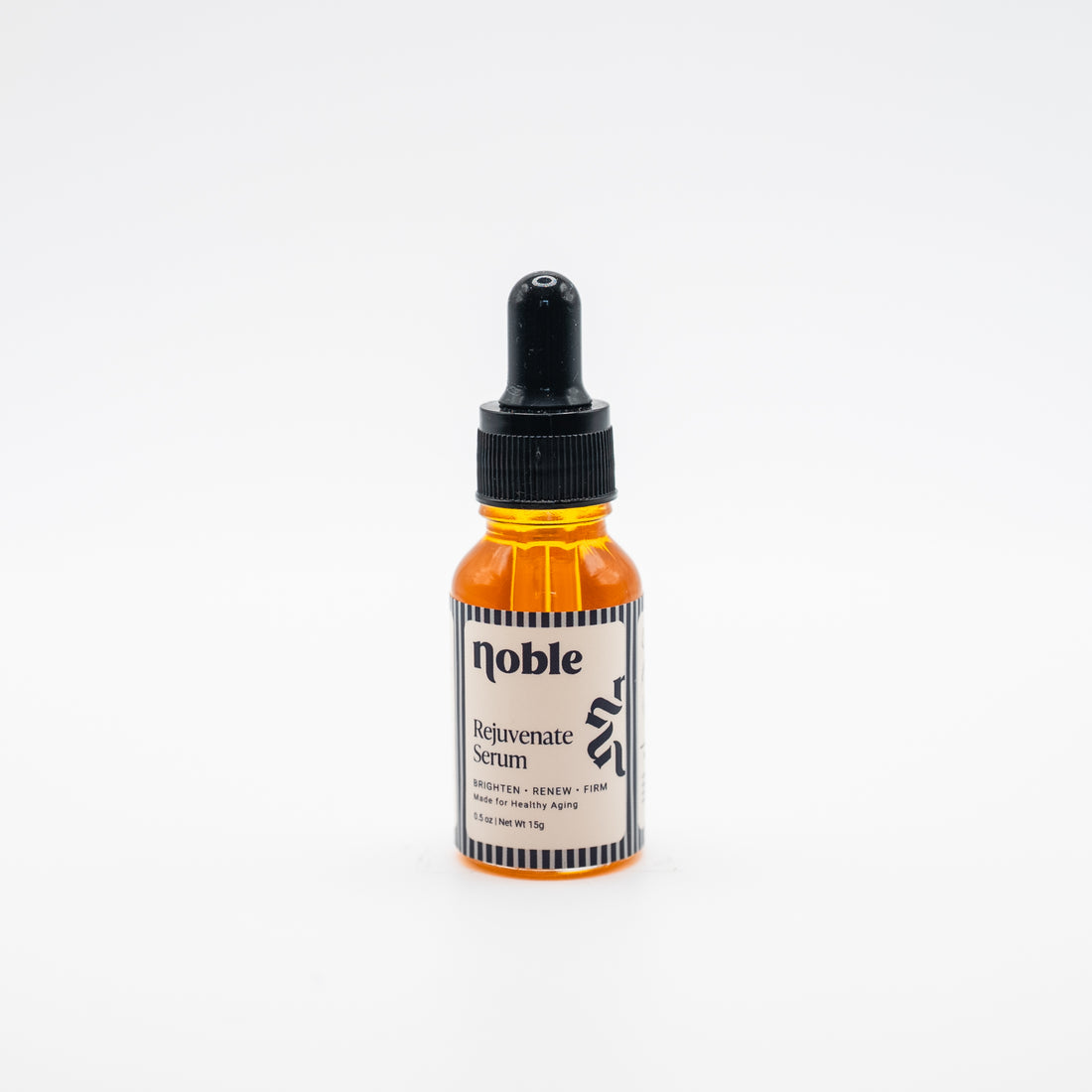 Noble Skin Co. Rejuvenate Face Serum 0.5 oz clear glass dropper bottle