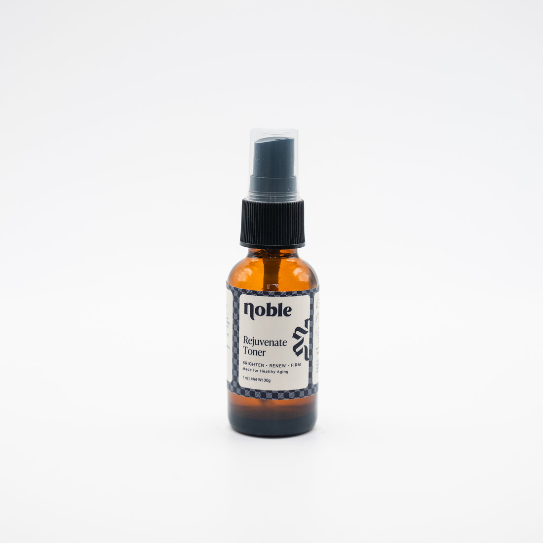 Noble Skin Co. Rejuvenate Toner 1 oz amber spray bottle with clear cap
