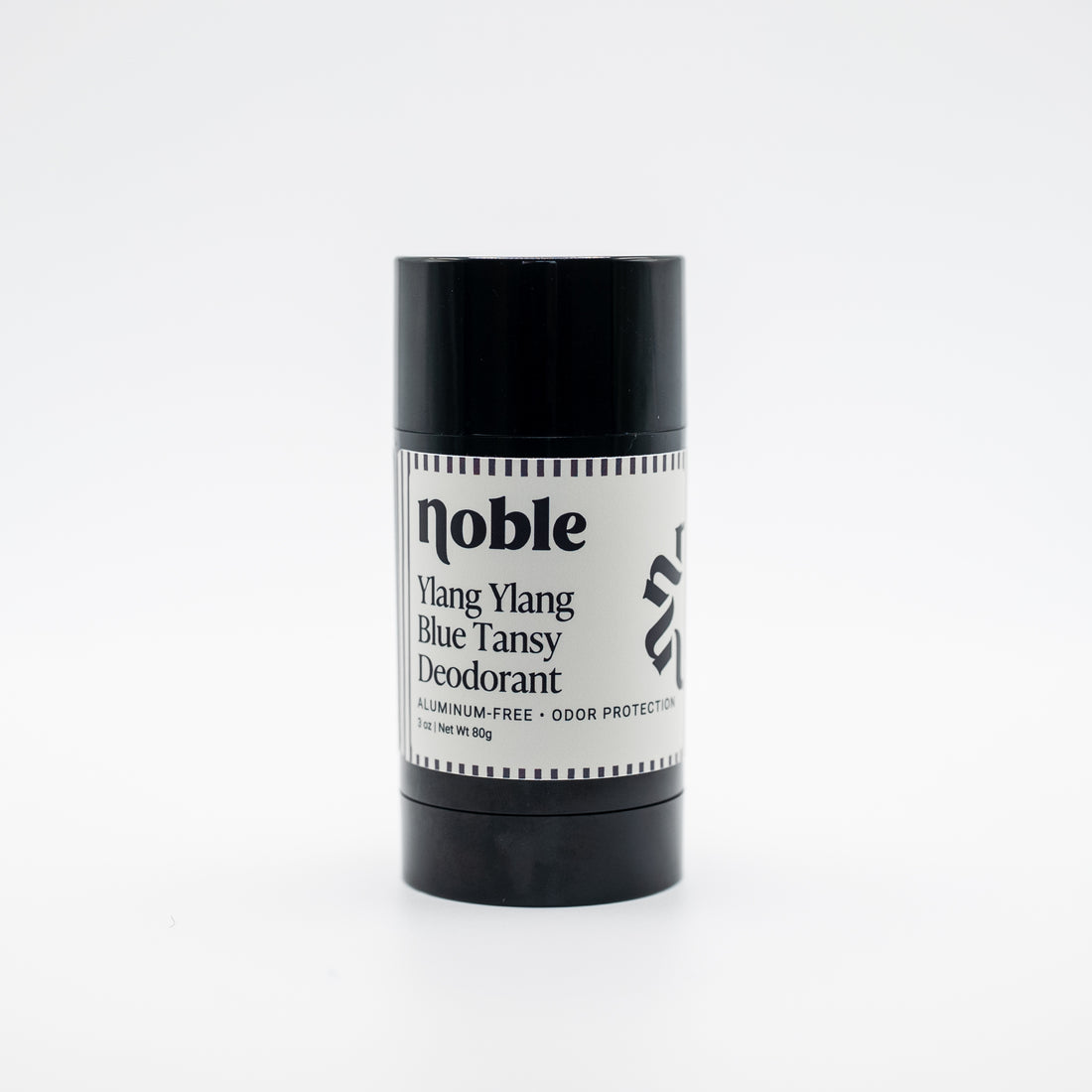 Noble Skin Co. Ylang Ylang Blue Tansy Deodorant 3 oz black stick with cap