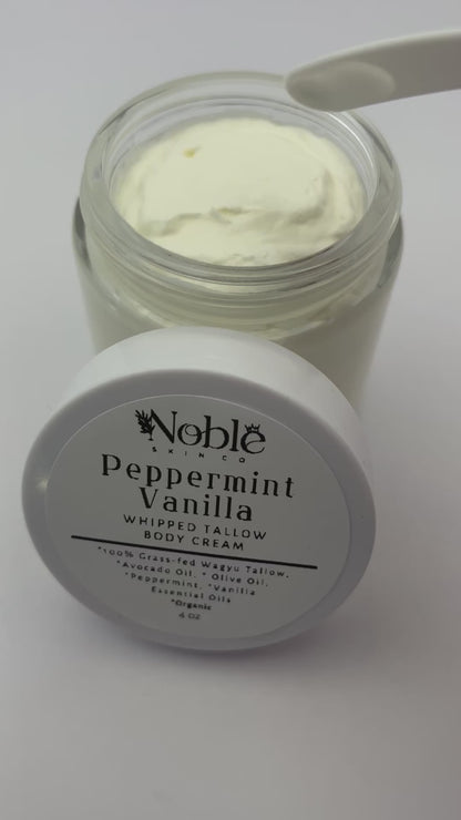 Peppermint Vanilla Whipped Tallow Body Cream