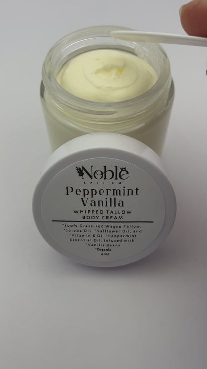 Peppermint Vanilla Whipped Tallow Body Cream